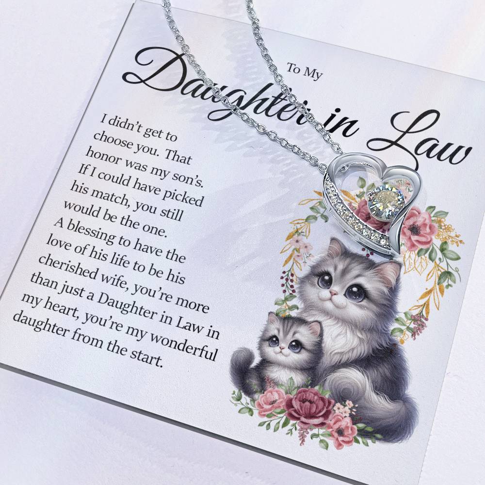 Daughter In Law, Forever Heart Necklace