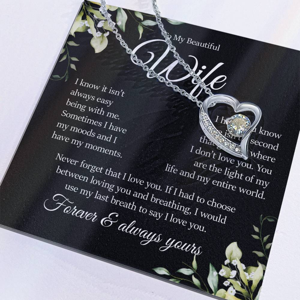 To My Beautiful Wife, Forever Love Necklace