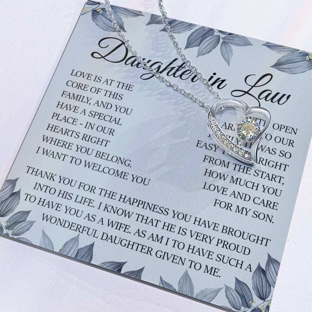 Daughter In Law, Forever Heart Necklace