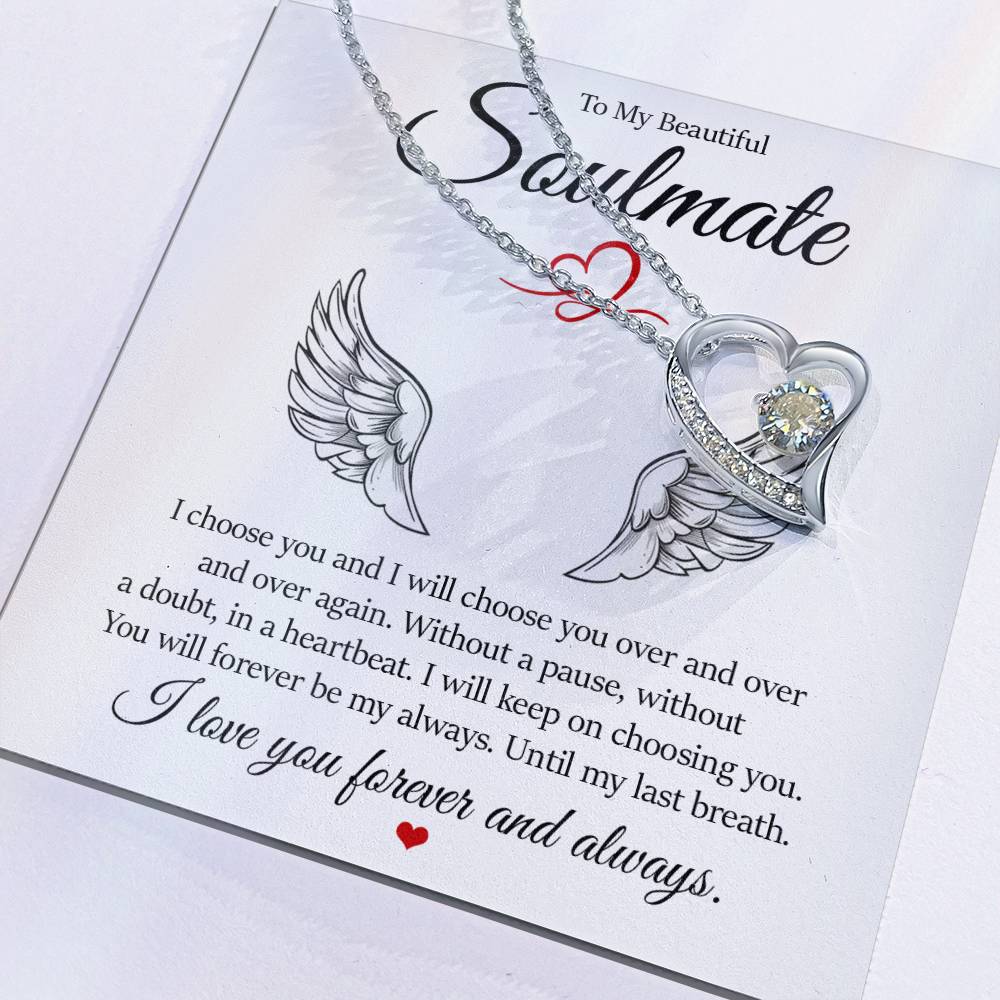 To My Beautiful Soulmate, Forever Love Necklace
