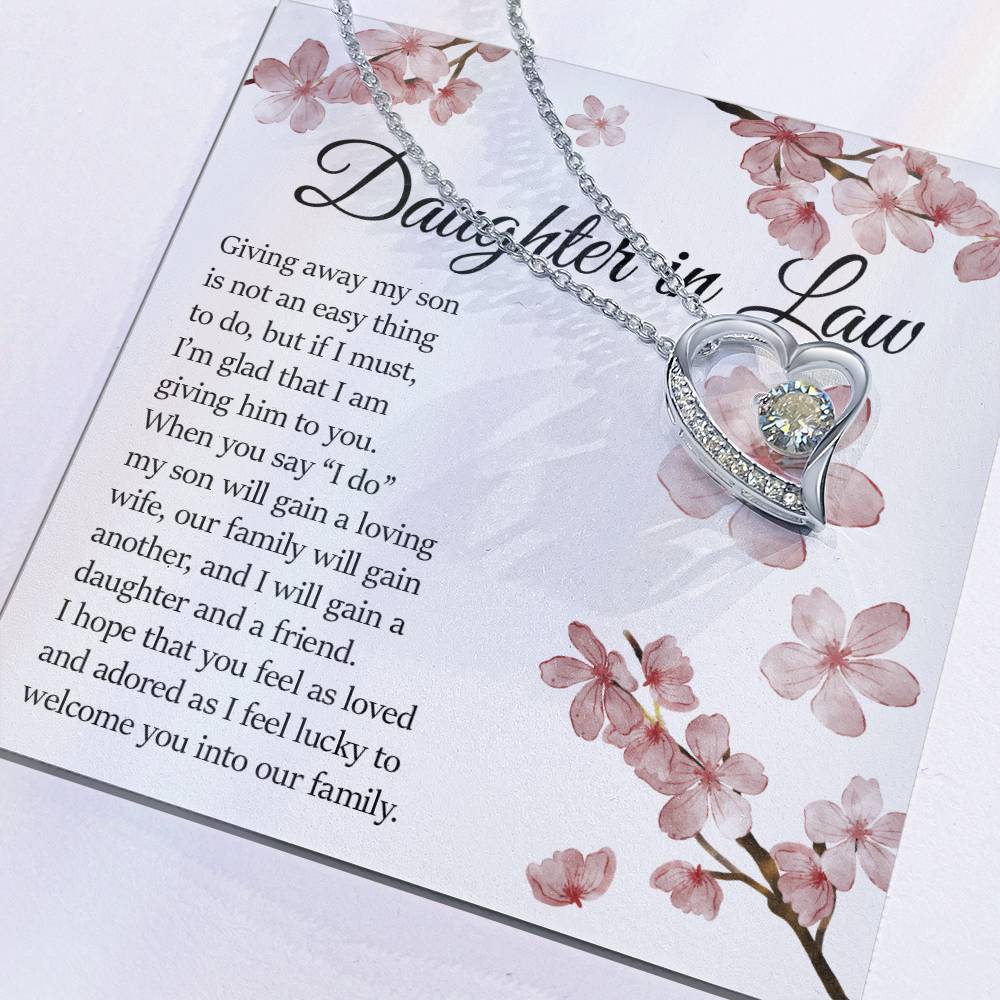 Daughter In Law, Forever Heart Necklace