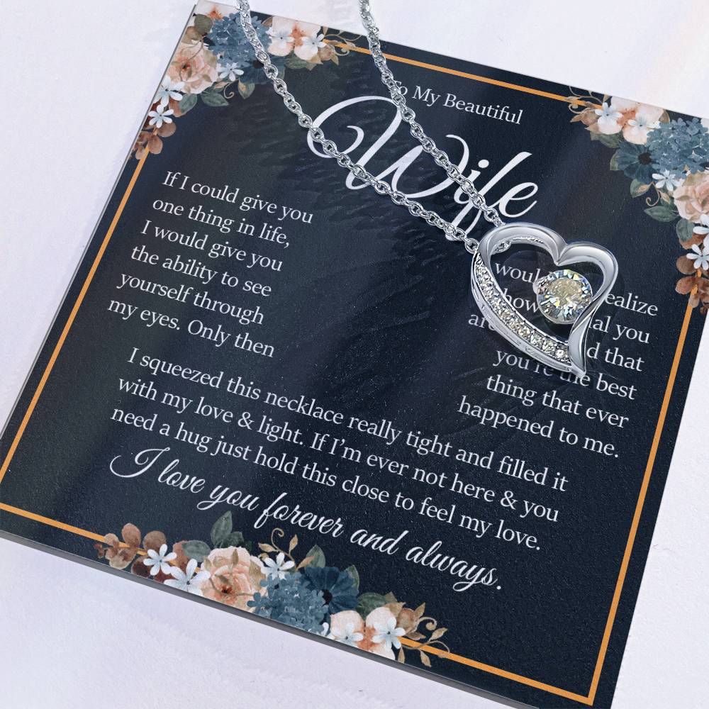 To My Beautiful Wife, Forever Love Necklace