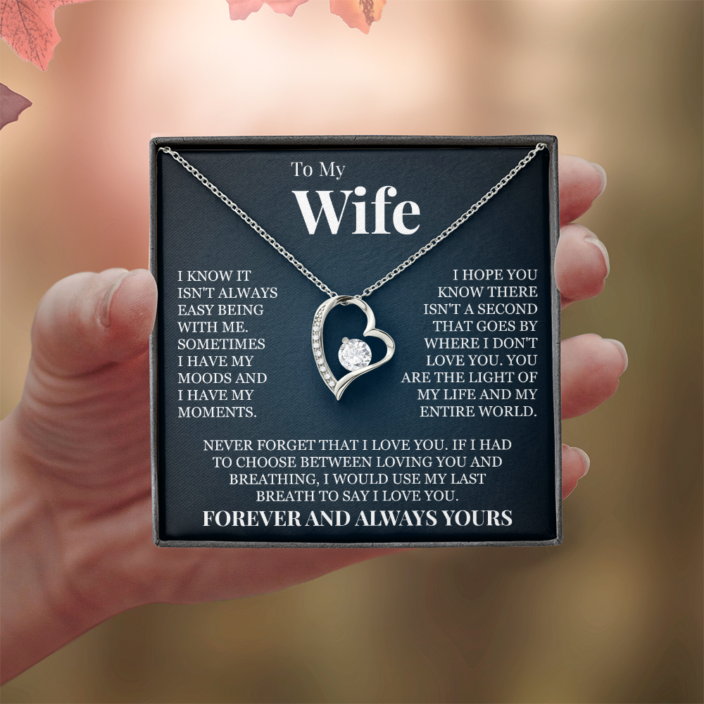 Forever Love Necklace - To My Wife "Forever and Always Yours"