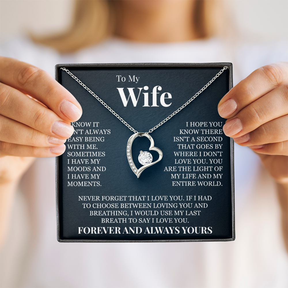 Forever Love Necklace - To My Wife "Forever and Always Yours"