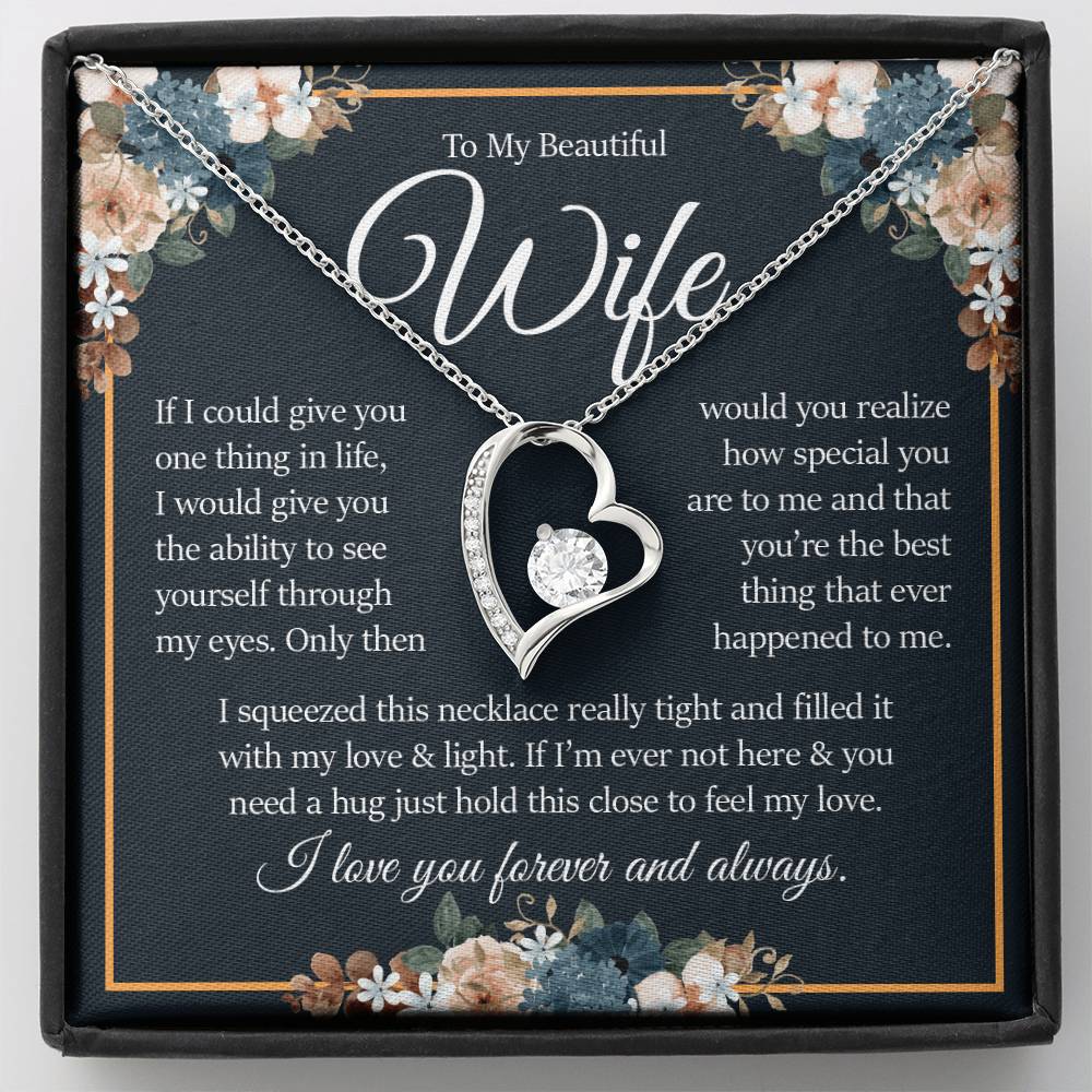 To My Beautiful Wife, Forever Love Necklace