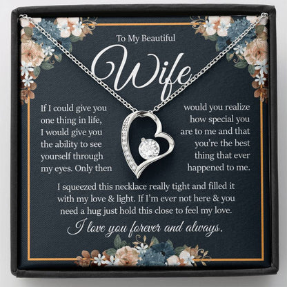 To My Beautiful Wife, Forever Love Necklace