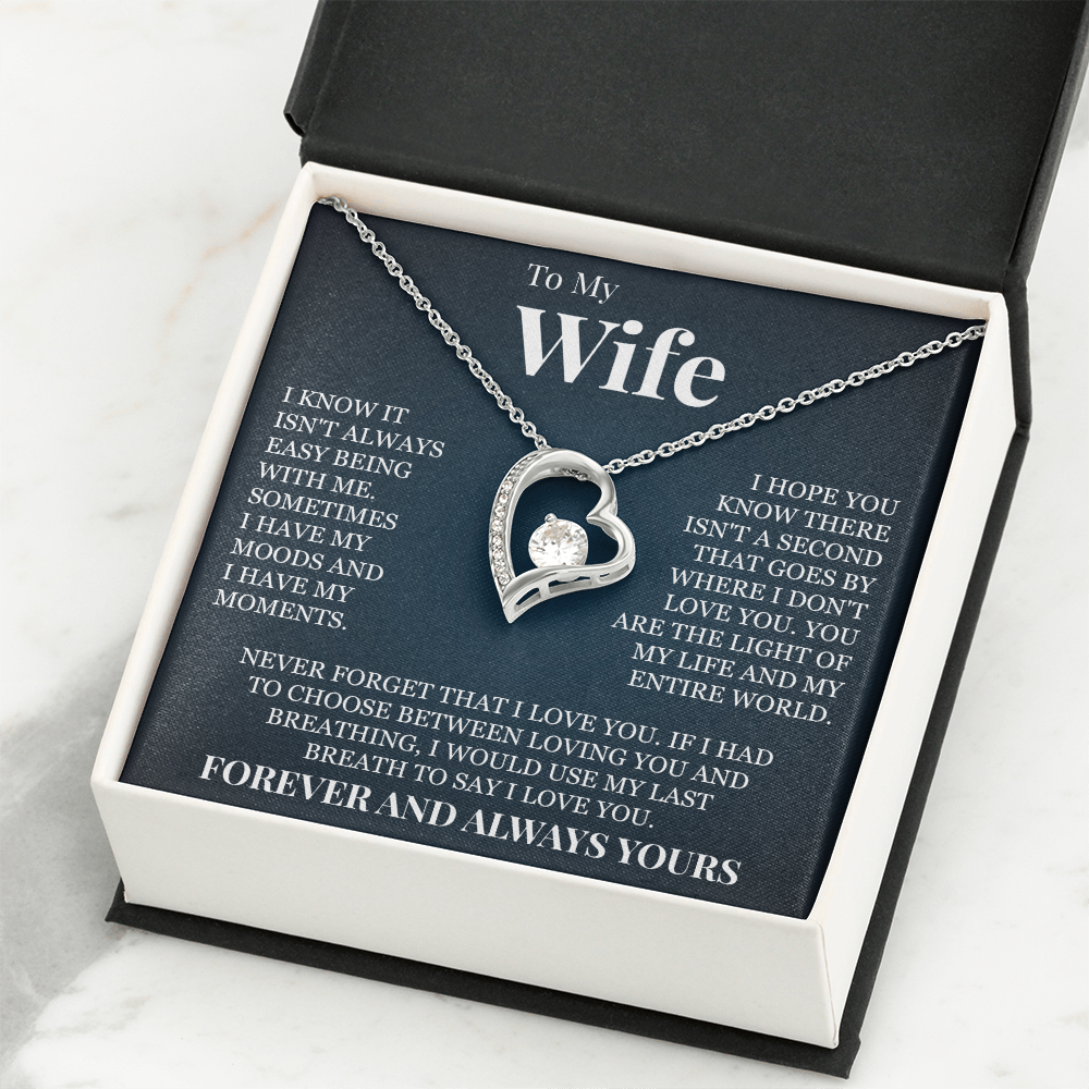 Forever Love Necklace - To My Wife "Forever and Always Yours"