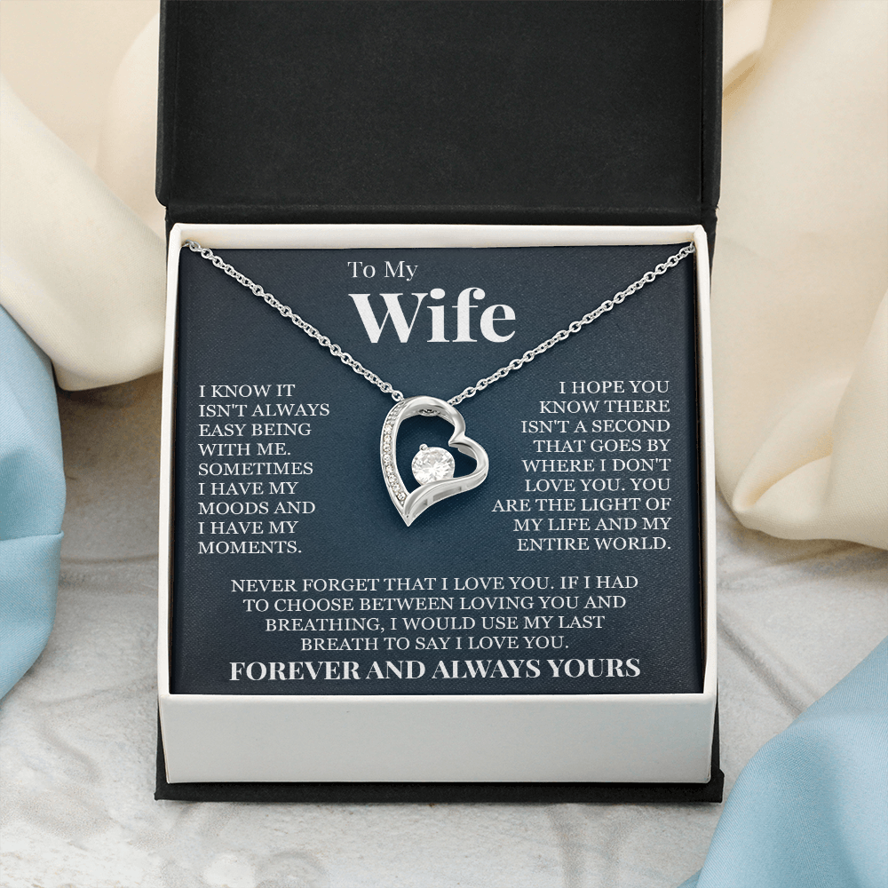 Forever Love Necklace - To My Wife "Forever and Always Yours"
