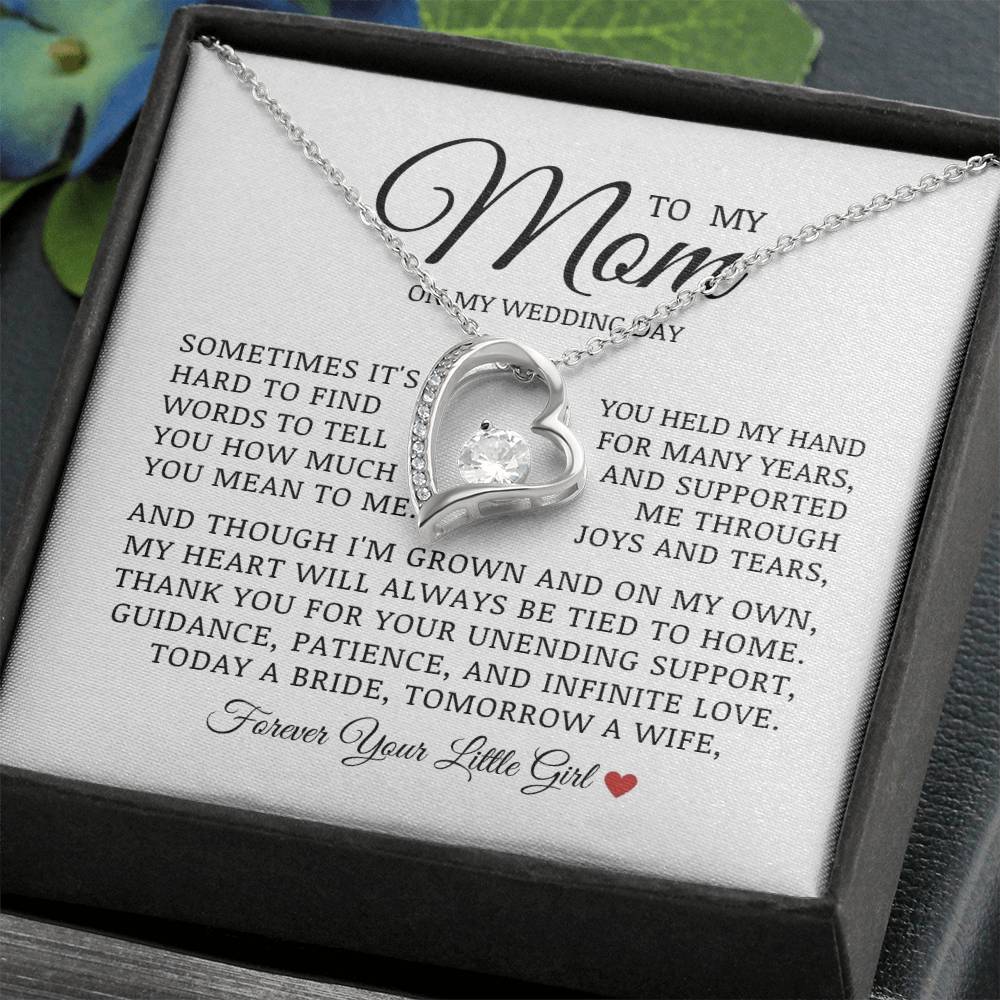 To My Mom On My Wedding Day, Forever Love Necklace