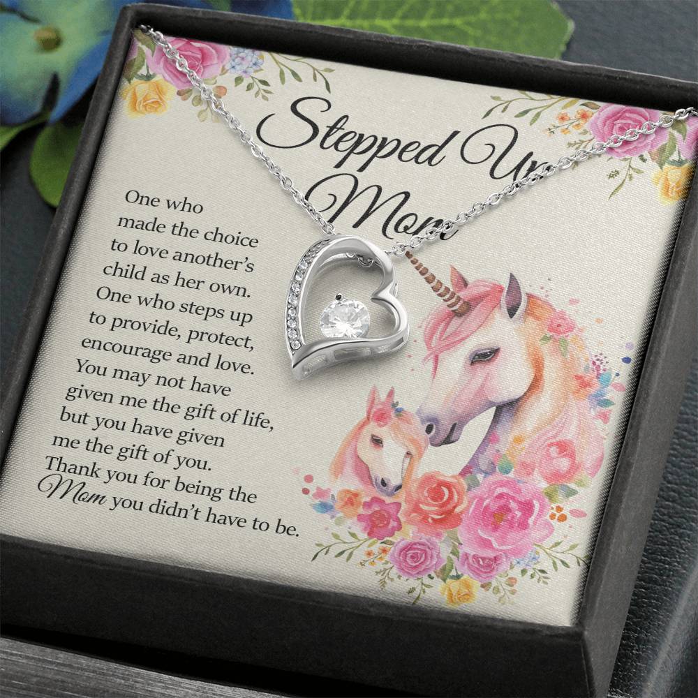 Stepped Up Mom, Forever Heart Necklace