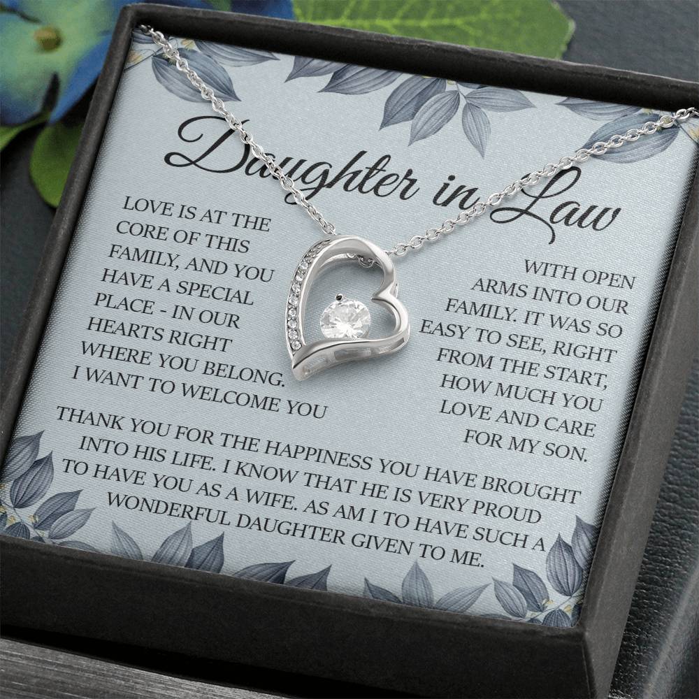 Daughter In Law, Forever Heart Necklace