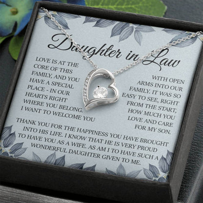 Daughter In Law, Forever Heart Necklace