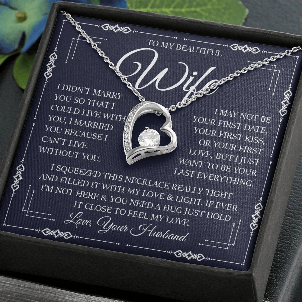 To My Beautiful Wife, Forever Love Necklace