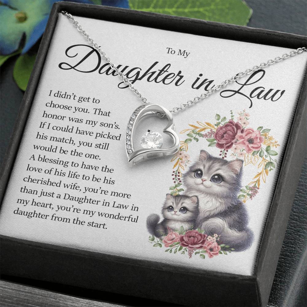 Daughter In Law, Forever Heart Necklace
