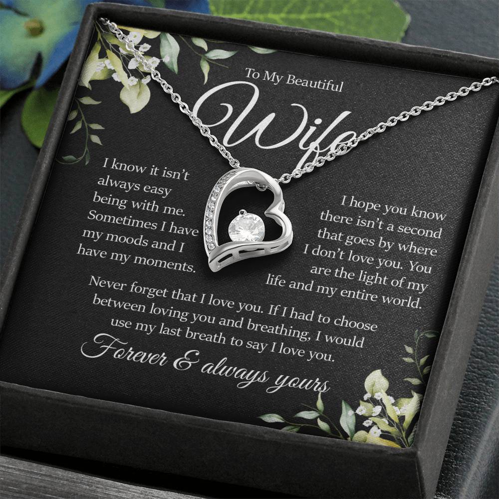 To My Beautiful Wife, Forever Love Necklace