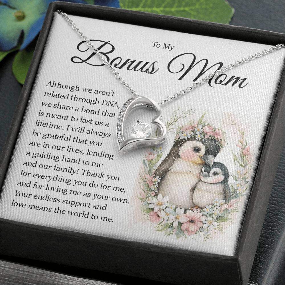 To My Bonus Mom, Forever Love Necklace