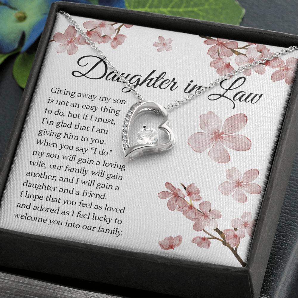 Daughter In Law, Forever Heart Necklace