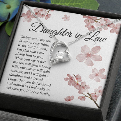 Daughter In Law, Forever Heart Necklace