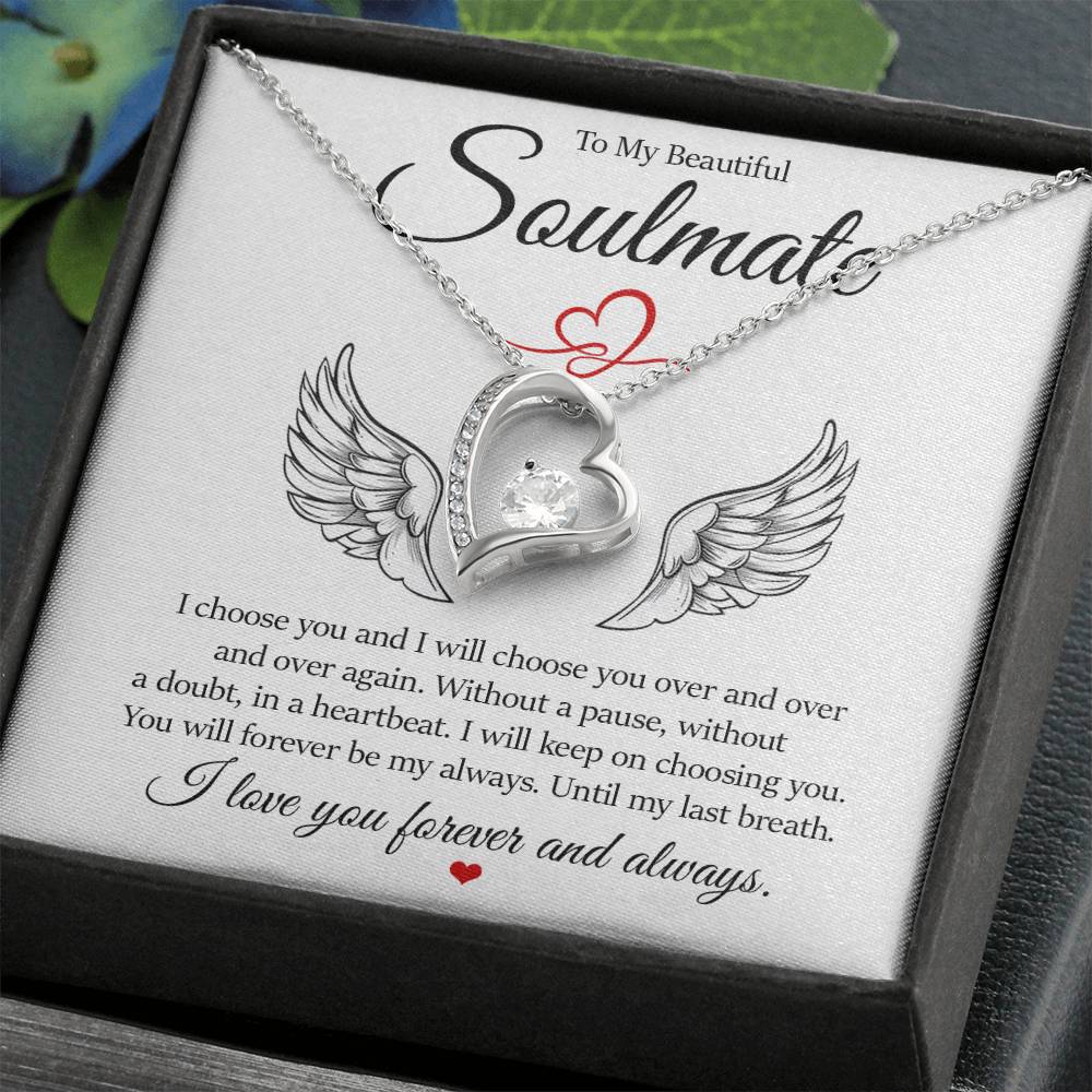 To My Beautiful Soulmate, Forever Love Necklace
