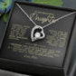To My Beautiful Daughter "Always Keep Me In Your Heart" Heart Necklace