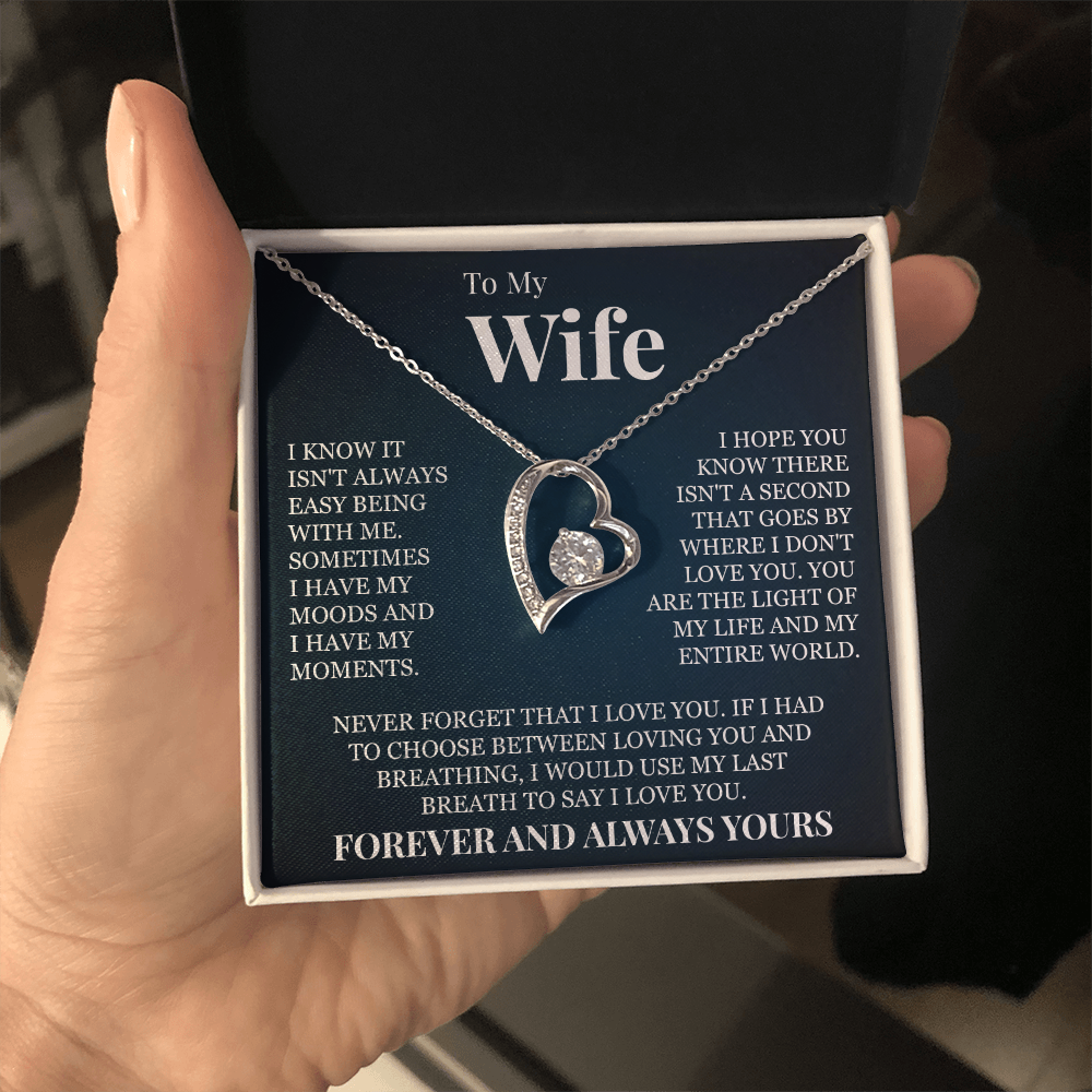 Forever Love Necklace - To My Wife "Forever and Always Yours"