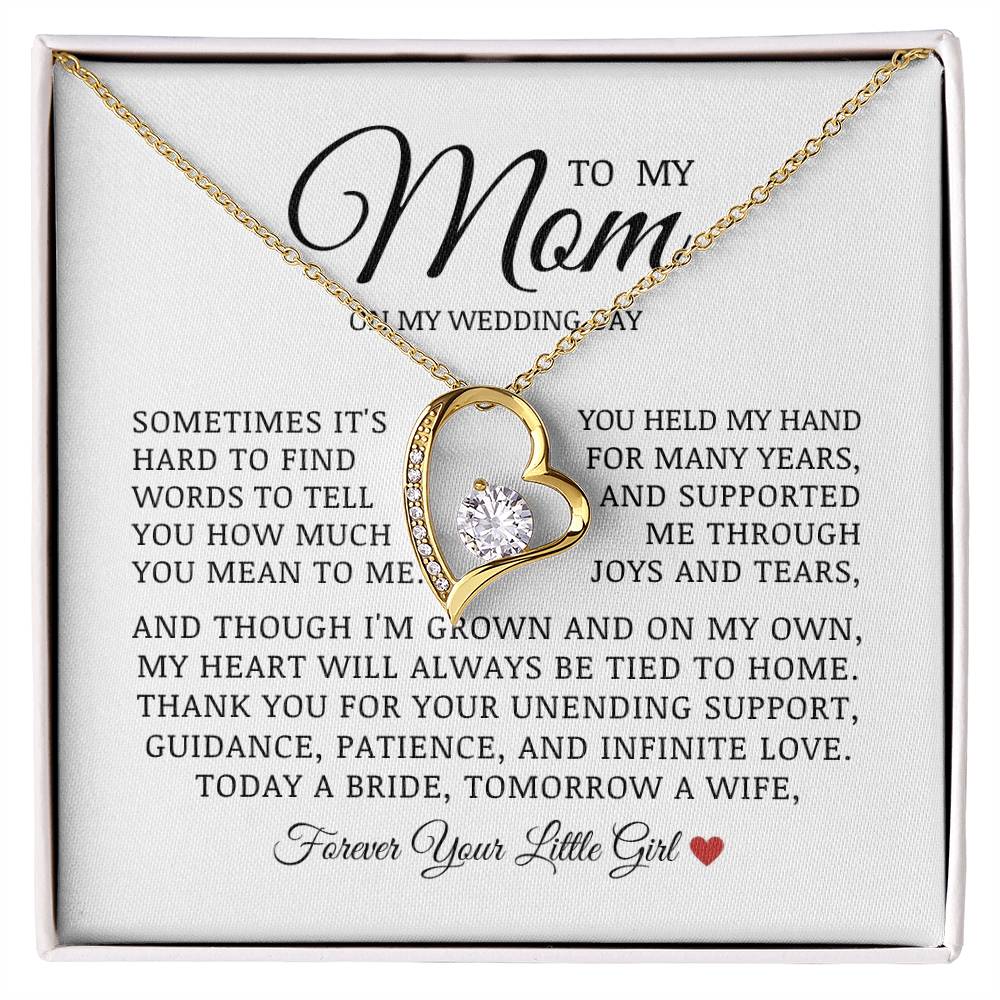 To My Mom On My Wedding Day, Forever Love Necklace