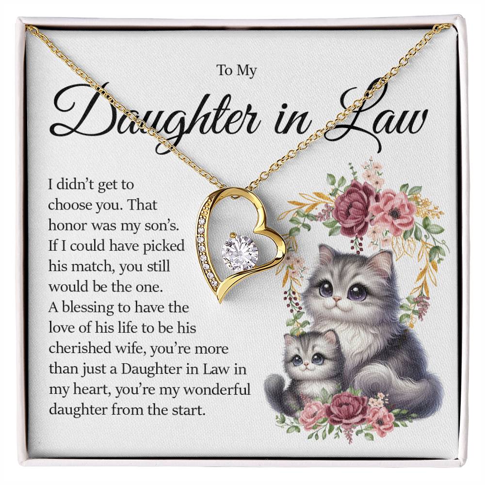 Daughter In Law, Forever Heart Necklace