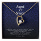 Aunt and Niece Gift, Forever Heart Necklace