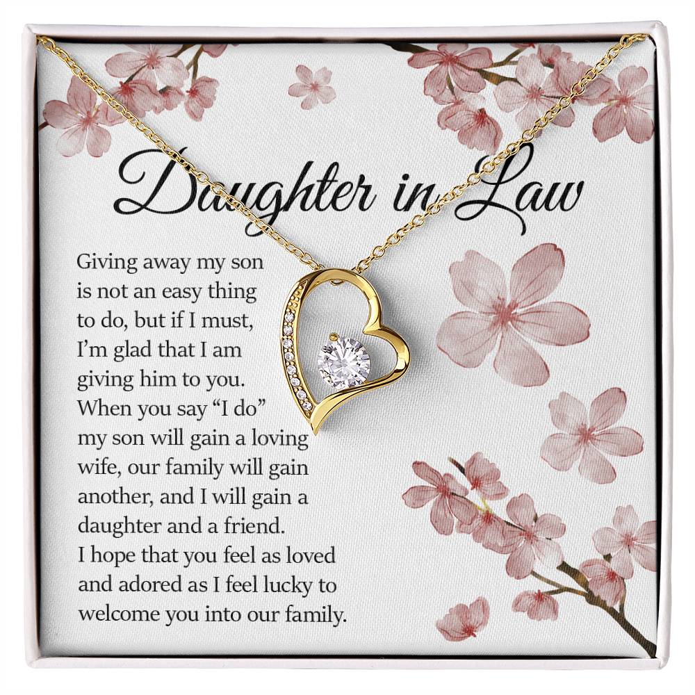 Daughter In Law, Forever Heart Necklace