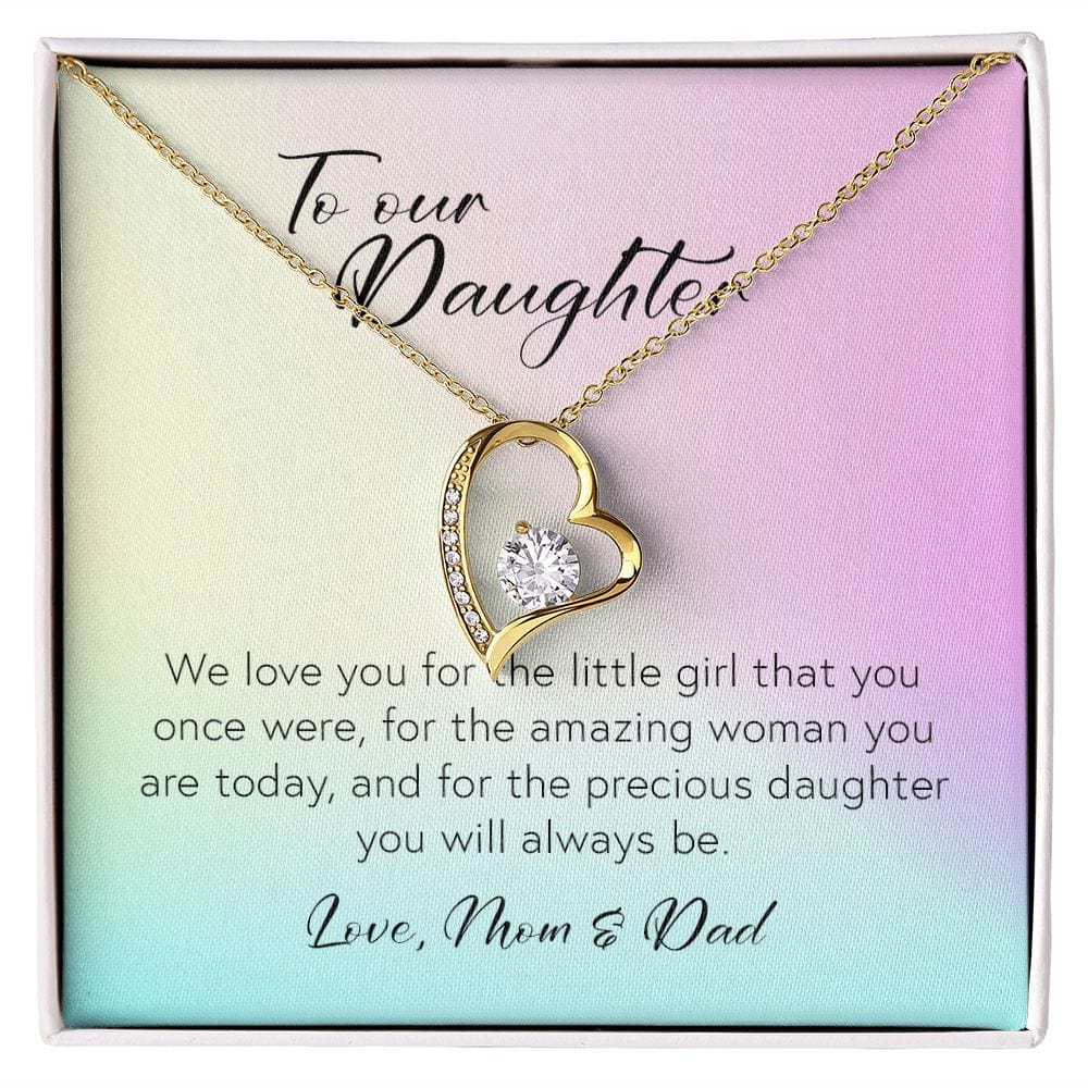 To Our Daughter, Forever Heart Necklace