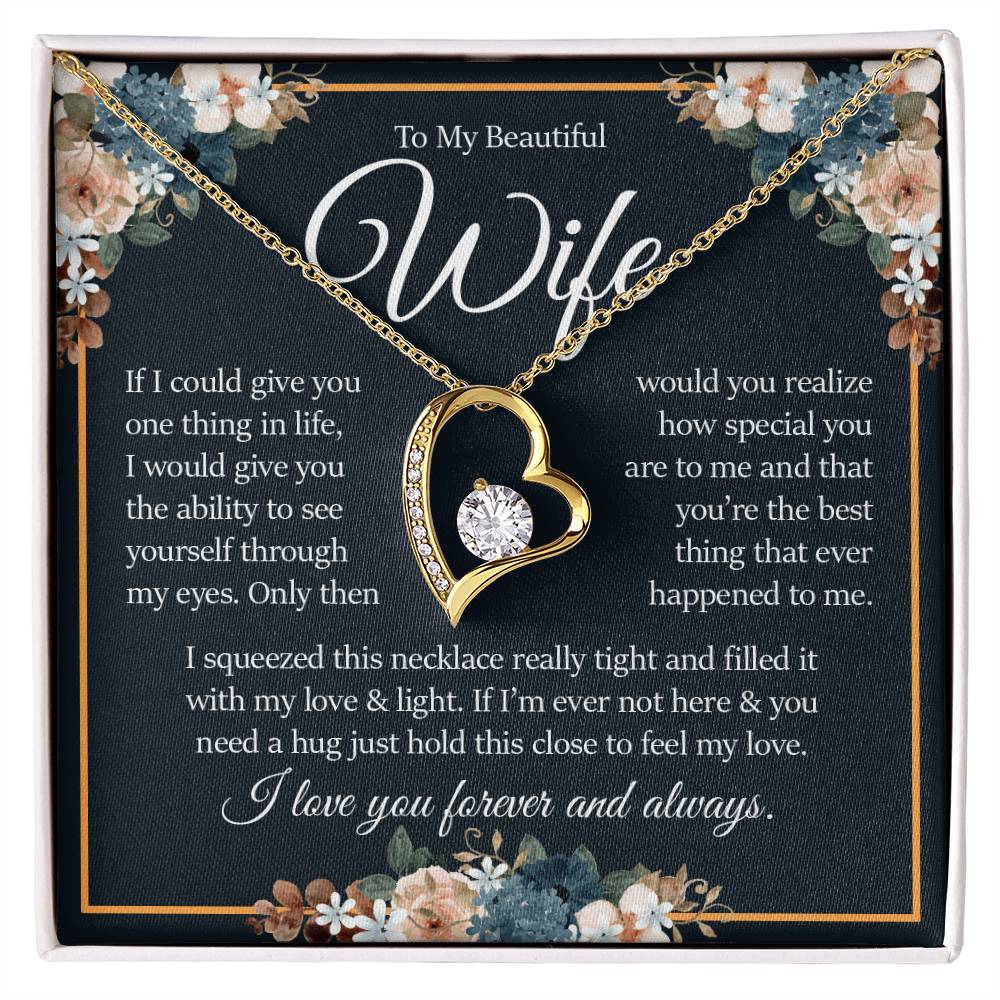 To My Beautiful Wife, Forever Love Necklace