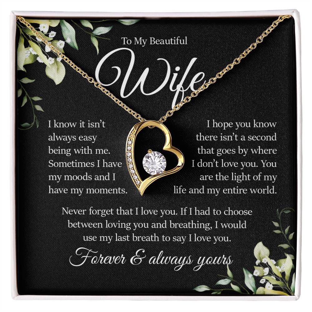 To My Beautiful Wife, Forever Love Necklace