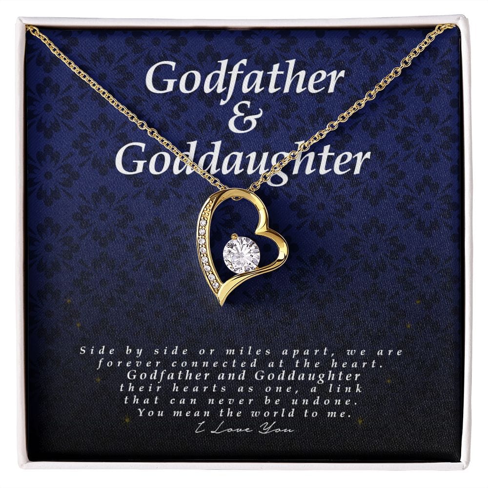 Goddaughter Gift from Godfather, Forever Heart Necklace