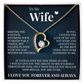 Forever Love Necklace - To My Wife - "Meeting You Was Fate"