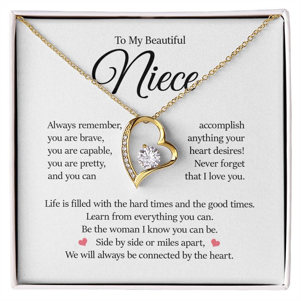 Forever Heart Necklace, Niece Gift