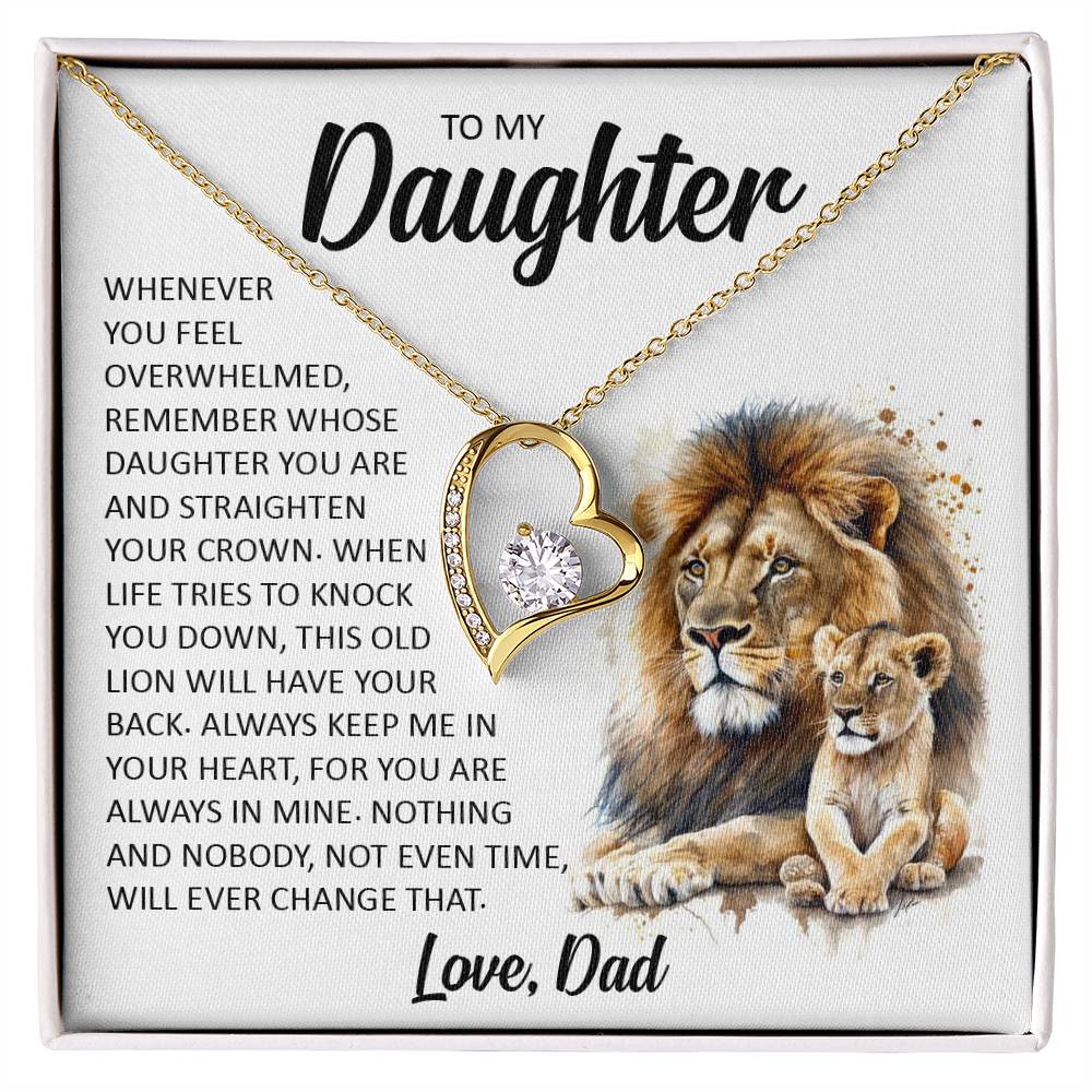 Forever Heart Necklace, Daughter Gift