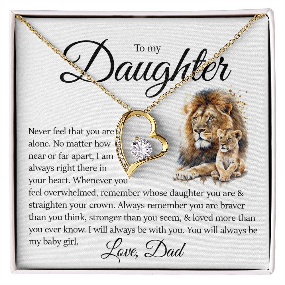 Forever Heart Necklace, Daughter Gift
