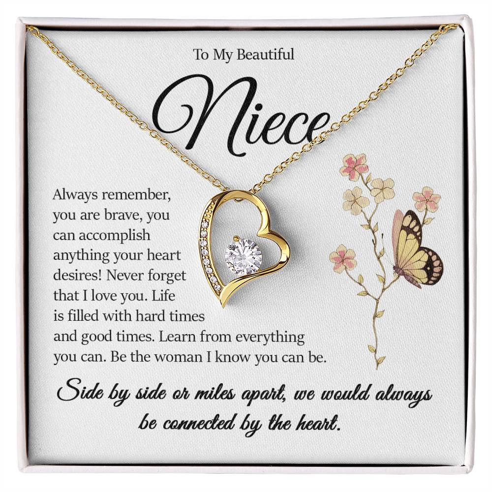 Forever Heart Necklace, Niece Gift