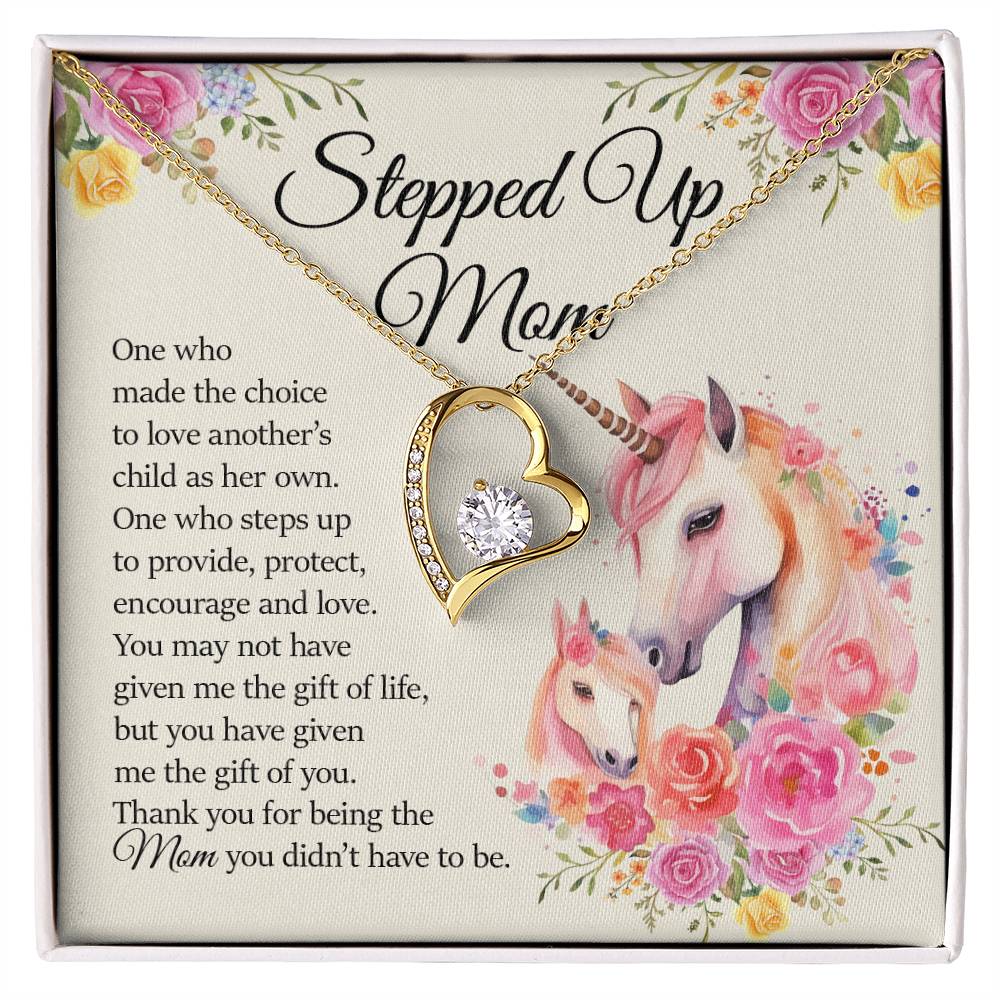 Stepped Up Mom, Forever Heart Necklace