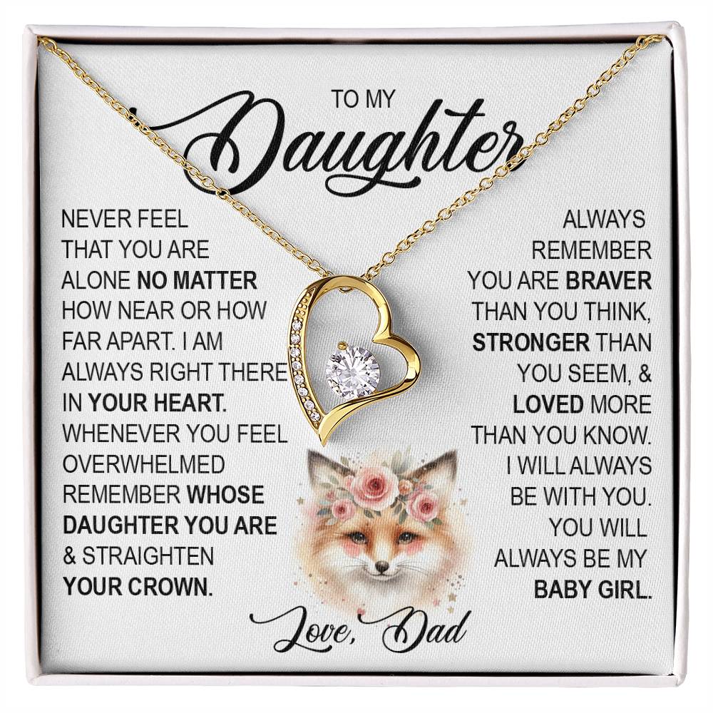Forever Heart Necklace, Daughter Gift