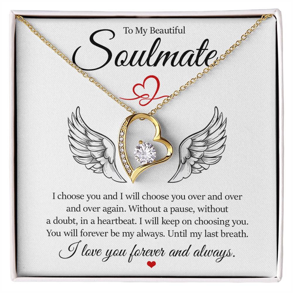 To My Beautiful Soulmate, Forever Love Necklace