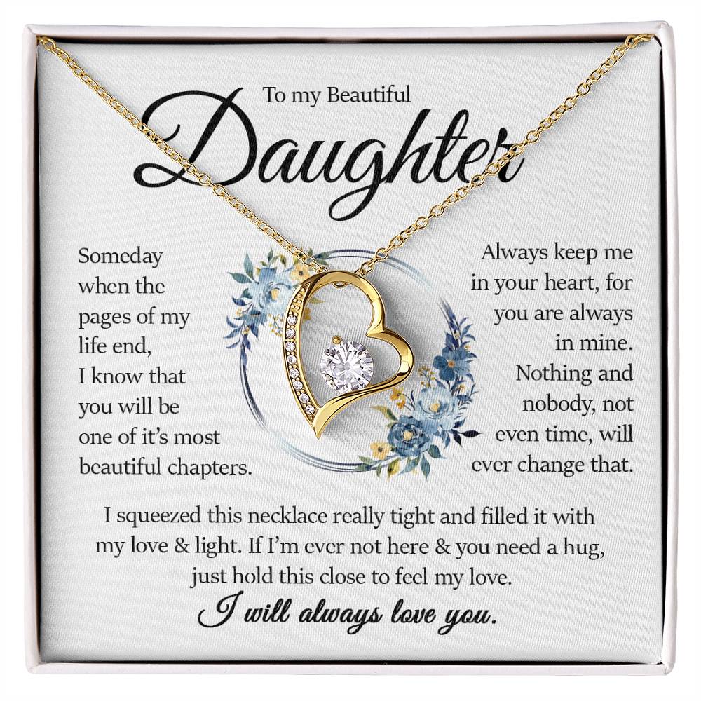 Forever Heart Necklace, Daughter Gift