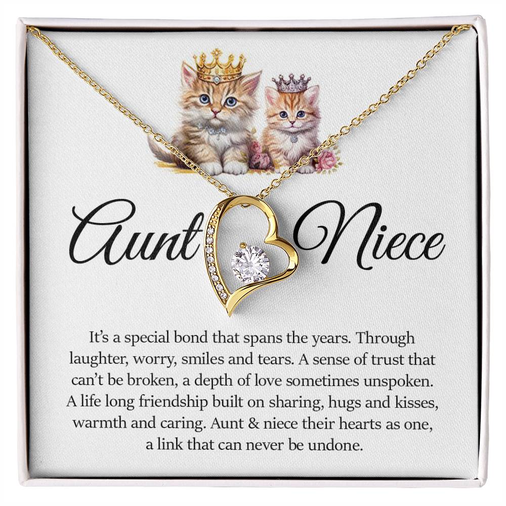 Forever Heart Necklace, Aunt and Niece Gift