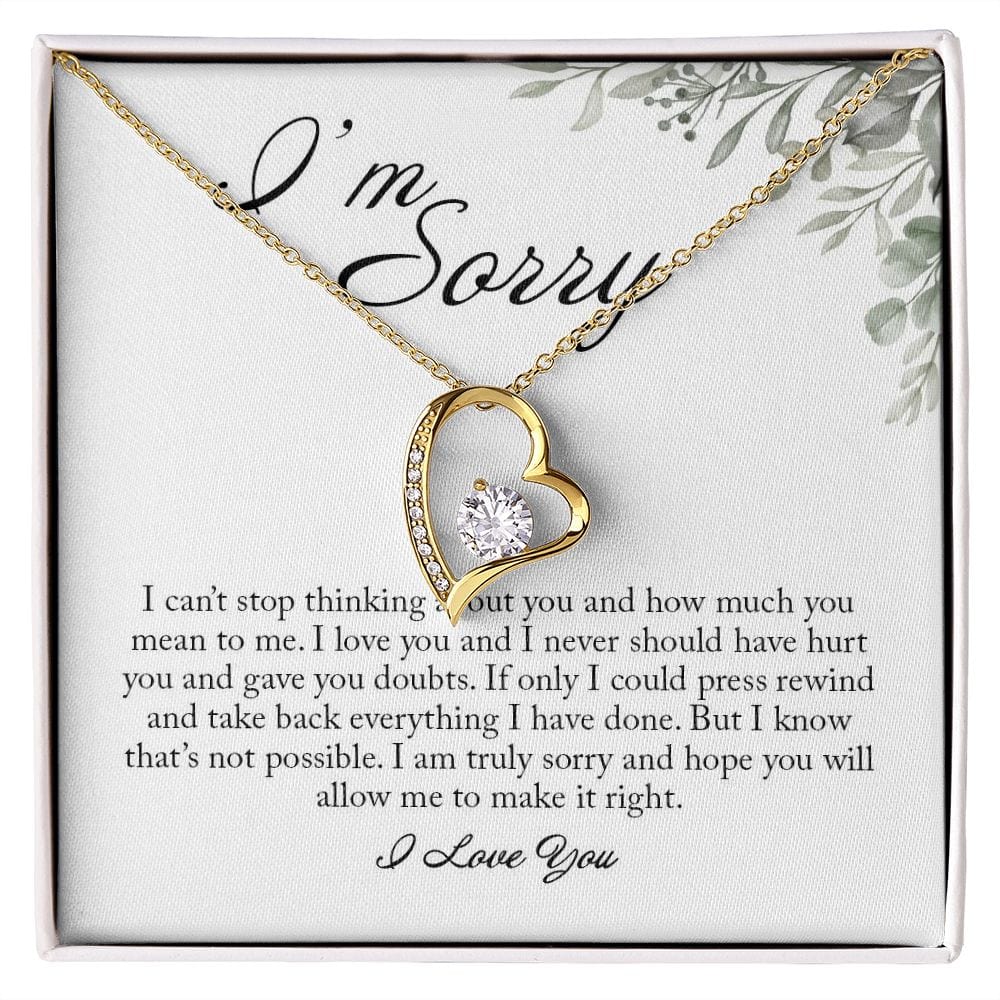 I'm Sorry Gift, Forever Heart Necklace