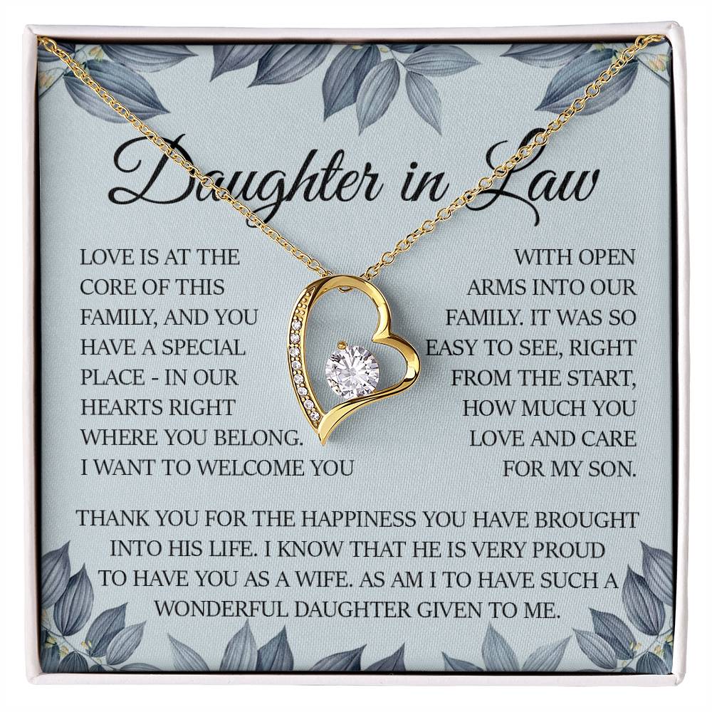 Daughter In Law, Forever Heart Necklace
