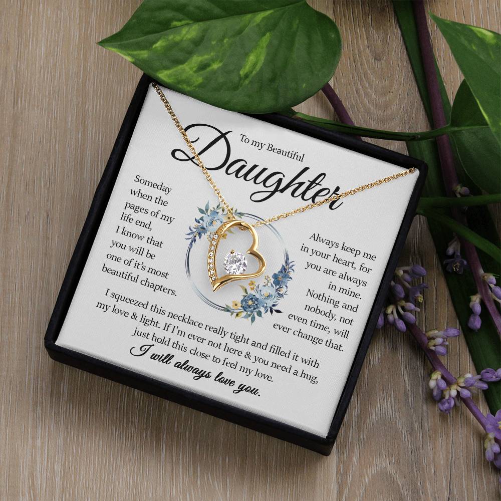 Forever Heart Necklace, Daughter Gift