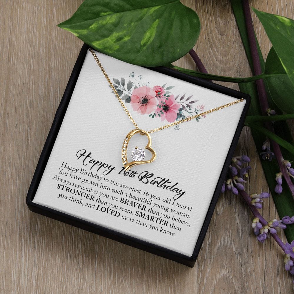 Happy 16th Birthday, Forever Heart Necklace