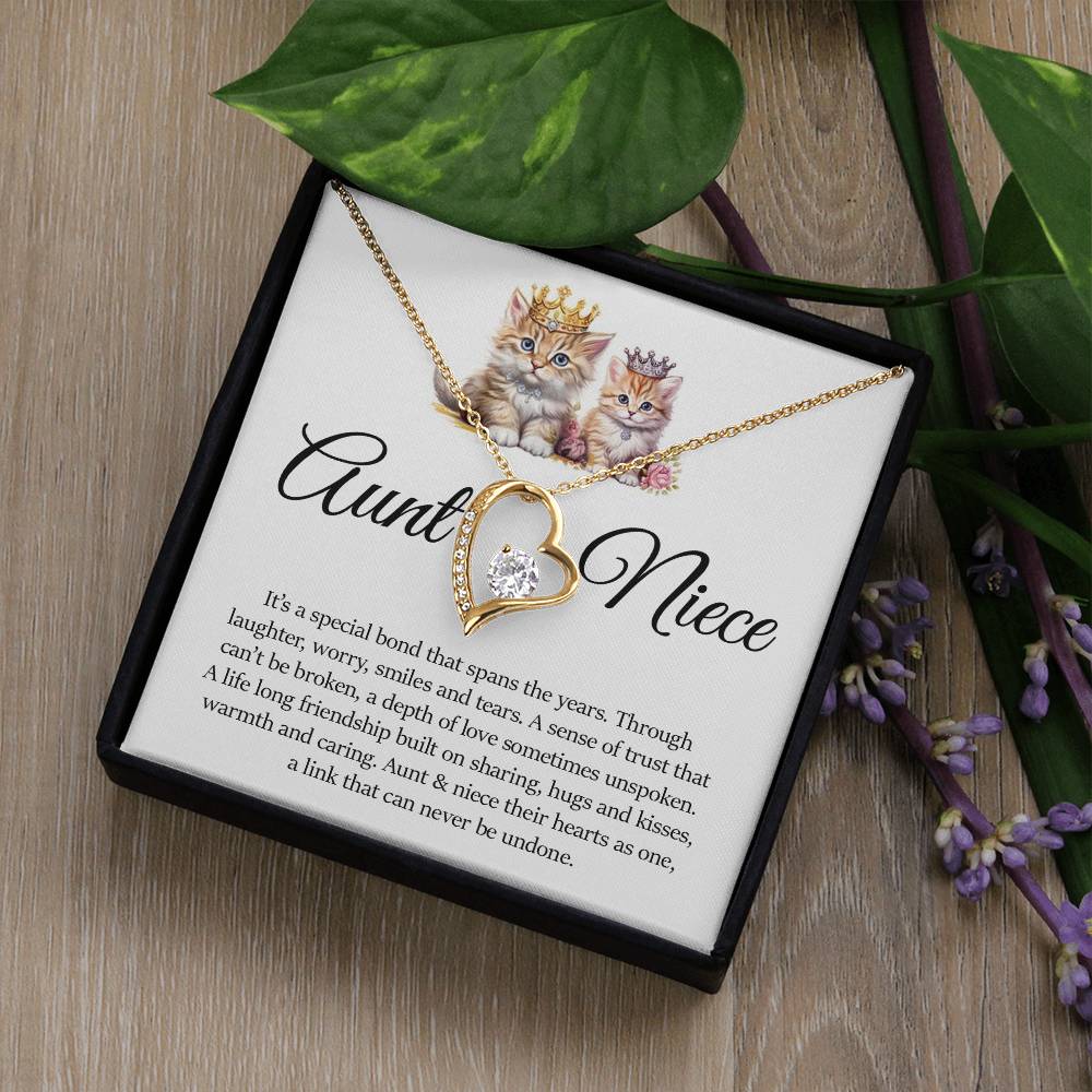 Forever Heart Necklace, Aunt and Niece Gift