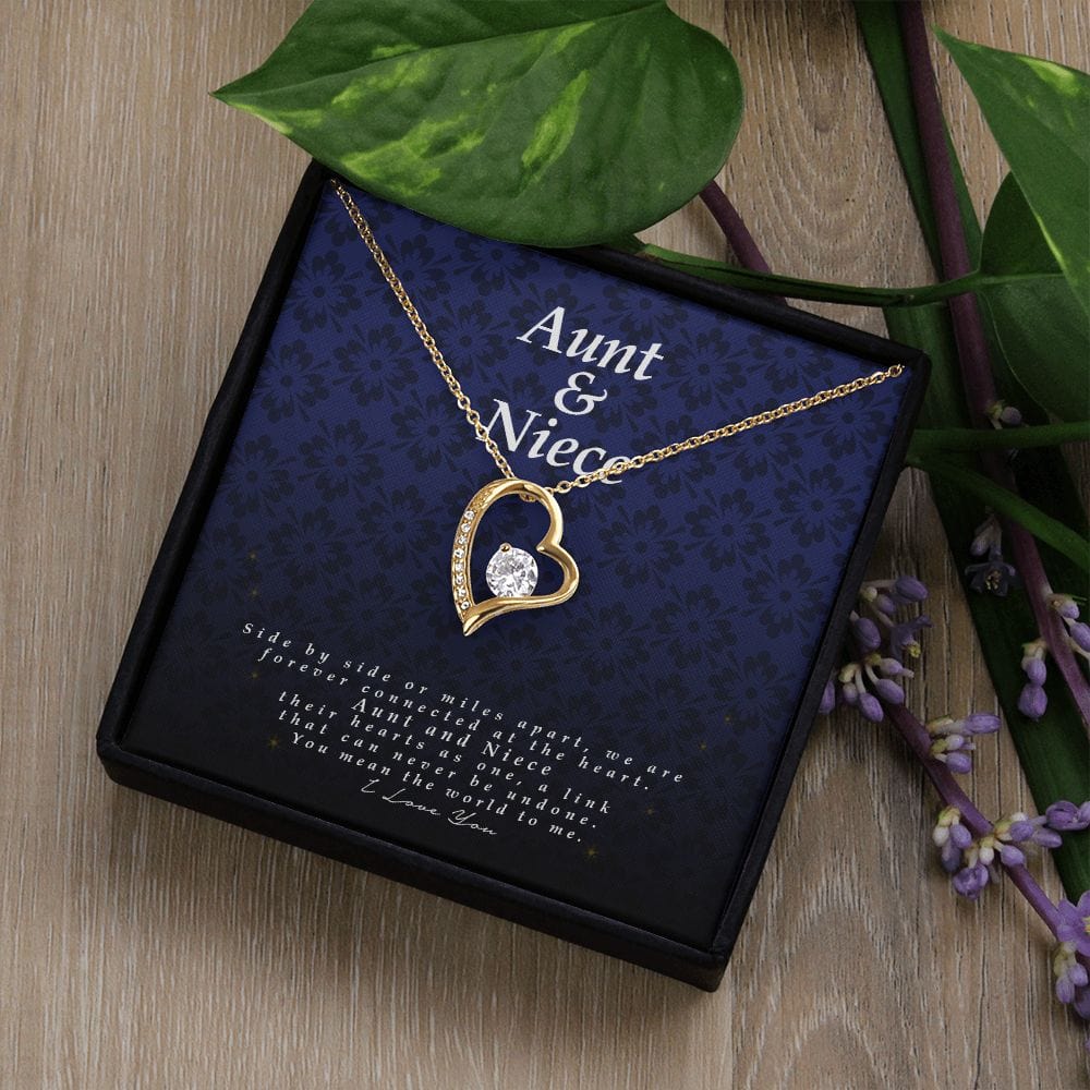 Aunt and Niece Gift, Forever Heart Necklace