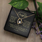 To My Beautiful Daughter "Always Keep Me In Your Heart" Heart Necklace